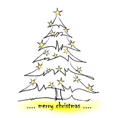 christmas tree with stars