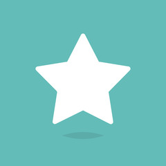 White star icon vector isolated