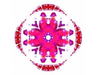 Abstract fractal with a pink pattern on a white background