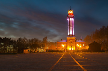Fototapeta na wymiar lighthouse by the sea, Poland, Niechorze