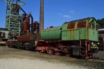 Fototapeta na wymiar Abandoned Train in Mine