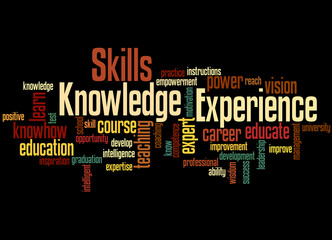 Fototapeta premium Knowledge Skills Experience, word cloud concept 5