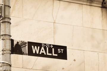 Sign on the Wall Street