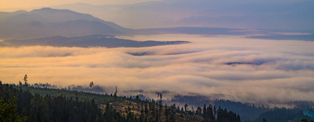 morning fog in Slovak mountains