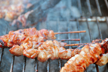 バーベキュー焼き鳥