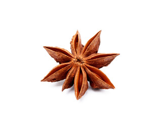 Aromatic star anise isolated on white background