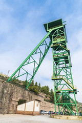 Fototapeta na wymiar Tower of a well extraction of a mine, Spain