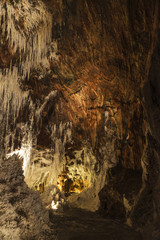 Stalactites and stalagmites in a salt mine, Spain