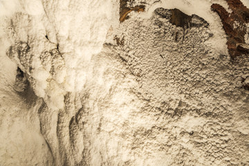 Wall of salt or potash in a mine , Spain