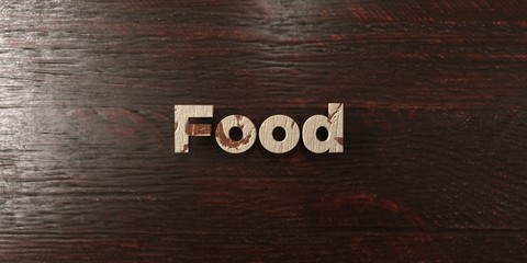 Food - grungy wooden headline on Maple  - 3D rendered royalty free stock image. This image can be used for an online website banner ad or a print postcard.