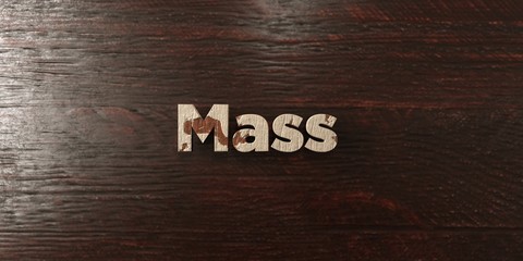 Mass - grungy wooden headline on Maple  - 3D rendered royalty free stock image. This image can be used for an online website banner ad or a print postcard.