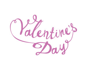 Obraz premium Valentine's Day. Vector hand written lettering