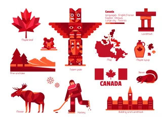 Fotobehang  Canada sign and symbol, Info-graphic elements. © ziiinvn