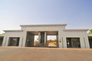 The Houses of Parliament in Lilongwe - the capital city Malawi.
 - obrazy, fototapety, plakaty