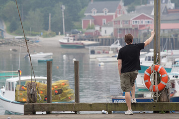 Staring out at the harbor