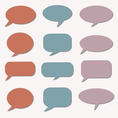 Thought frame. Speech bubble. Dream cloud. Talk balloon. Quote b