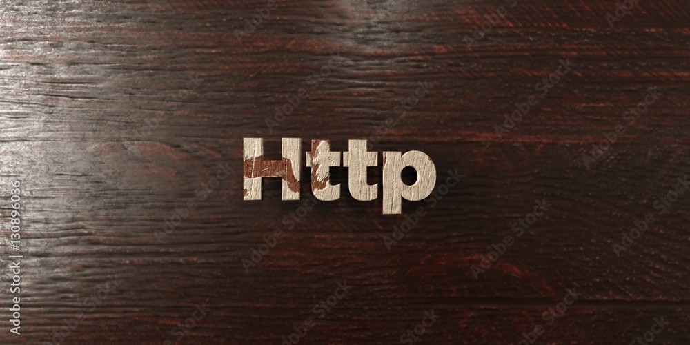 Fototapete http - grungy wooden headline on maple - 3d rendered royalty free stock image. this image can be use
