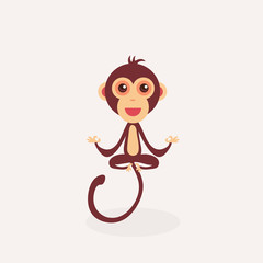 Cute monkey cartoon. 