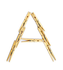 Clothespin letter A