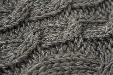 texture of gray wool sweater