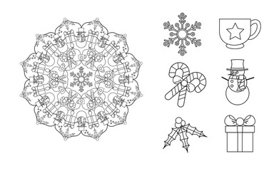 Christmas Festive Mandala Style