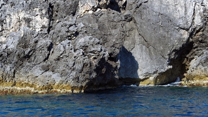 Cliffs, sea and caves