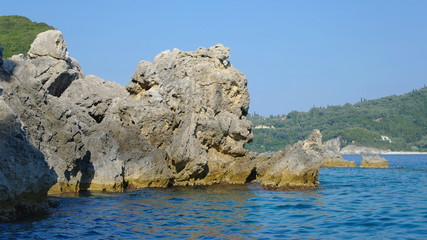 Fototapeta na wymiar Cliffs rising from the sea