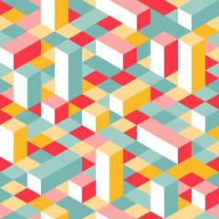 Colorful Isometric Seamless Pattern