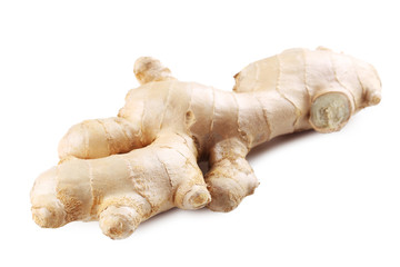 Ginger root isolated on a white