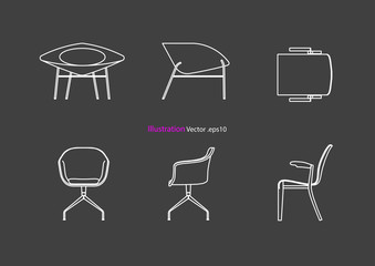 interior architecture drawing vector