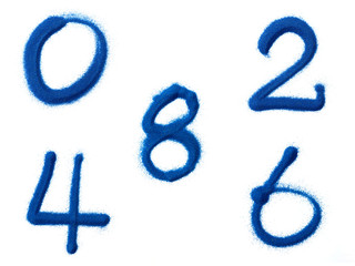 Even number isolated on white background.