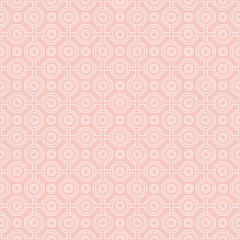 Geometric pink and white abstract vector octagonal background. Geometric abstract ornament. Seamless modern pattern