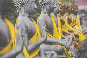 Buddha Statues in Seema Malaka Temple, Colombo, Sri Lanka