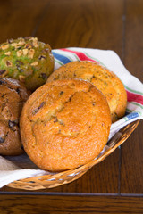 assortment of fresh baked muffins