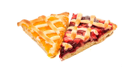 a piece of fruit pie