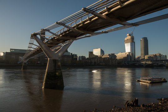 Milennium Bridge London From Foreshore