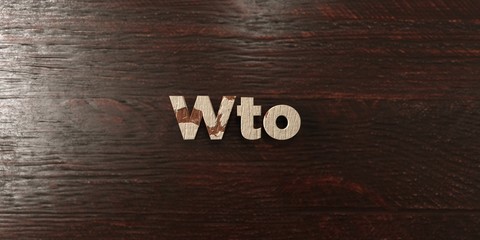 Wto - grungy wooden headline on Maple  - 3D rendered royalty free stock image. This image can be used for an online website banner ad or a print postcard.