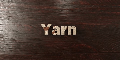 Yarn - grungy wooden headline on Maple  - 3D rendered royalty free stock image. This image can be used for an online website banner ad or a print postcard.