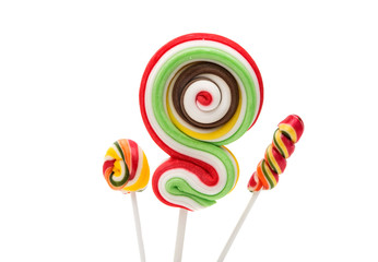 Colorful spiral lollipop lolly pop
