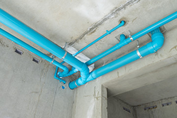 water piping system resident in new building