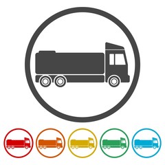 Truck icons set 