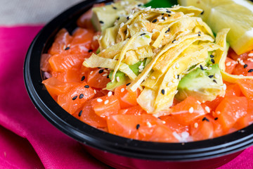 japanese food Mix Sashimi Chirashi Rice Bowl