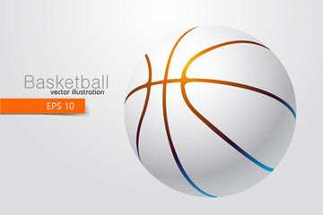 Naklejka premium Silhouette of a basketball ball.