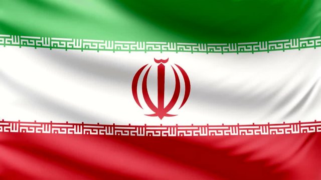 Realistic beautiful Iran flag 4k