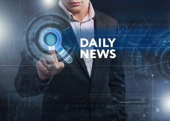 Business, Technology, Internet and network concept. Business man