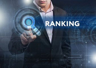 Business, Technology, Internet and network concept. Business man