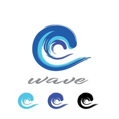 Naklejka premium Water Brush Abstract Design Logo Vector