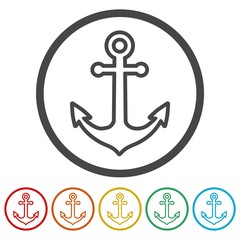 Anchor icons set 