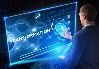 Business, Technology, Internet and network concept. Business man