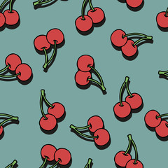 vector pattern Cherries